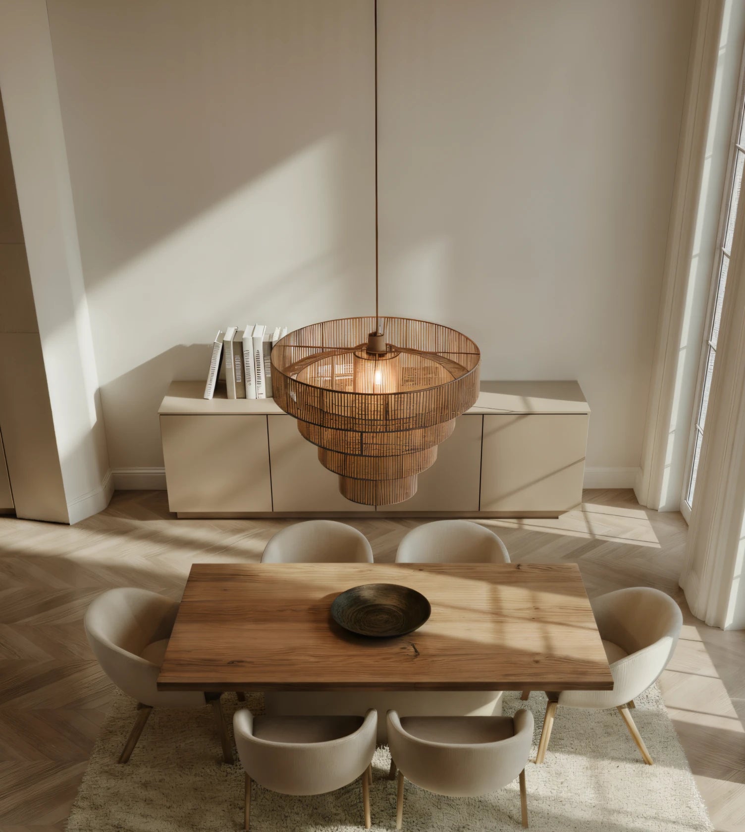 Natürliches Design trifft auf warme Lichtatmosphäre