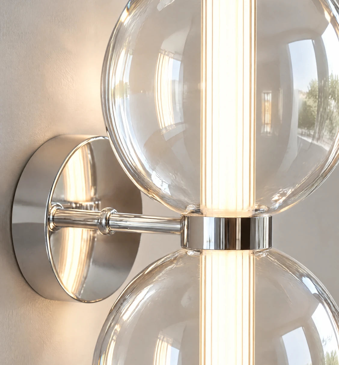 Transparentes Glas mit edlem Glanz